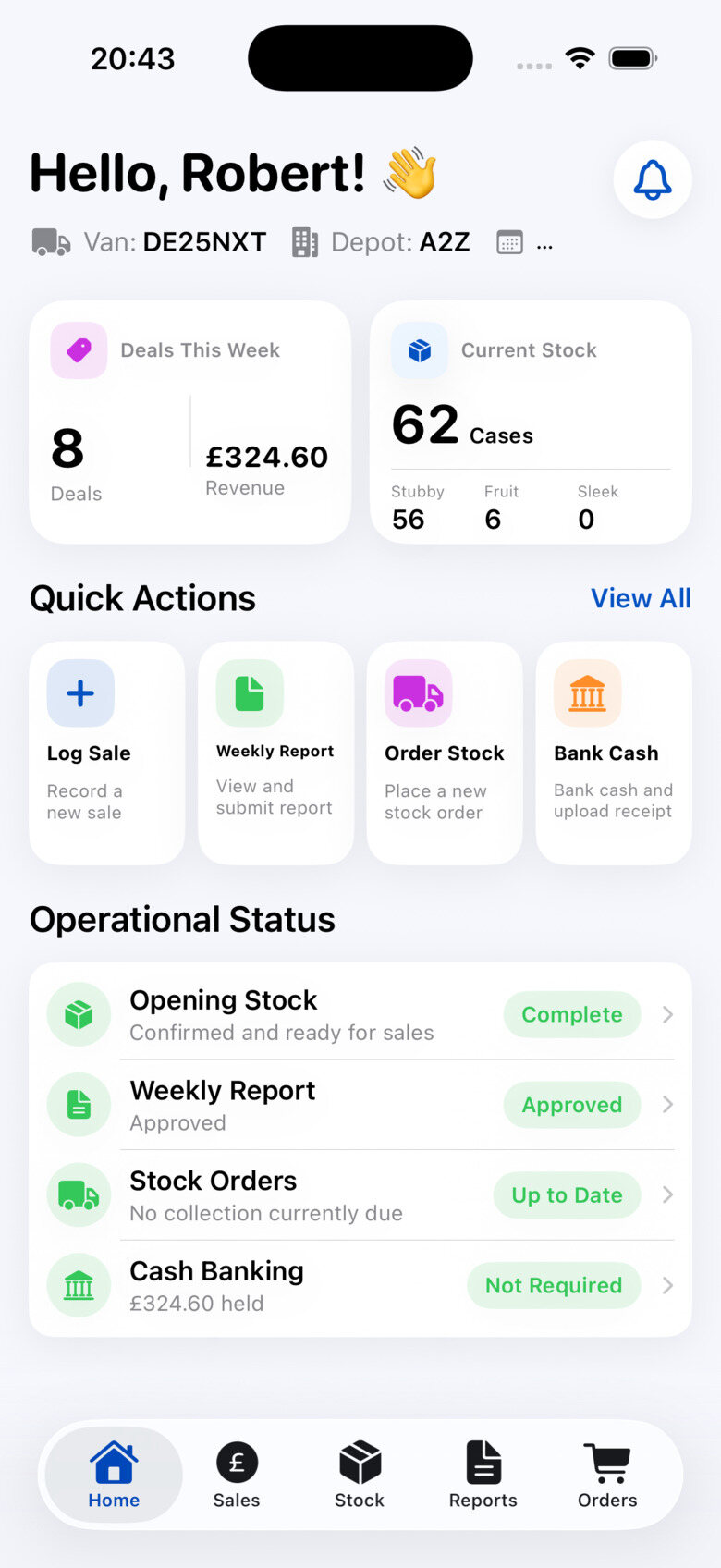 Kraylo Driver App home